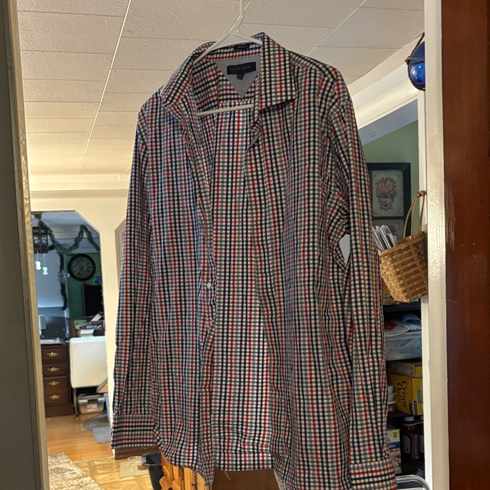 Tommy Hilfiger Red and Blue Plaid Shirt